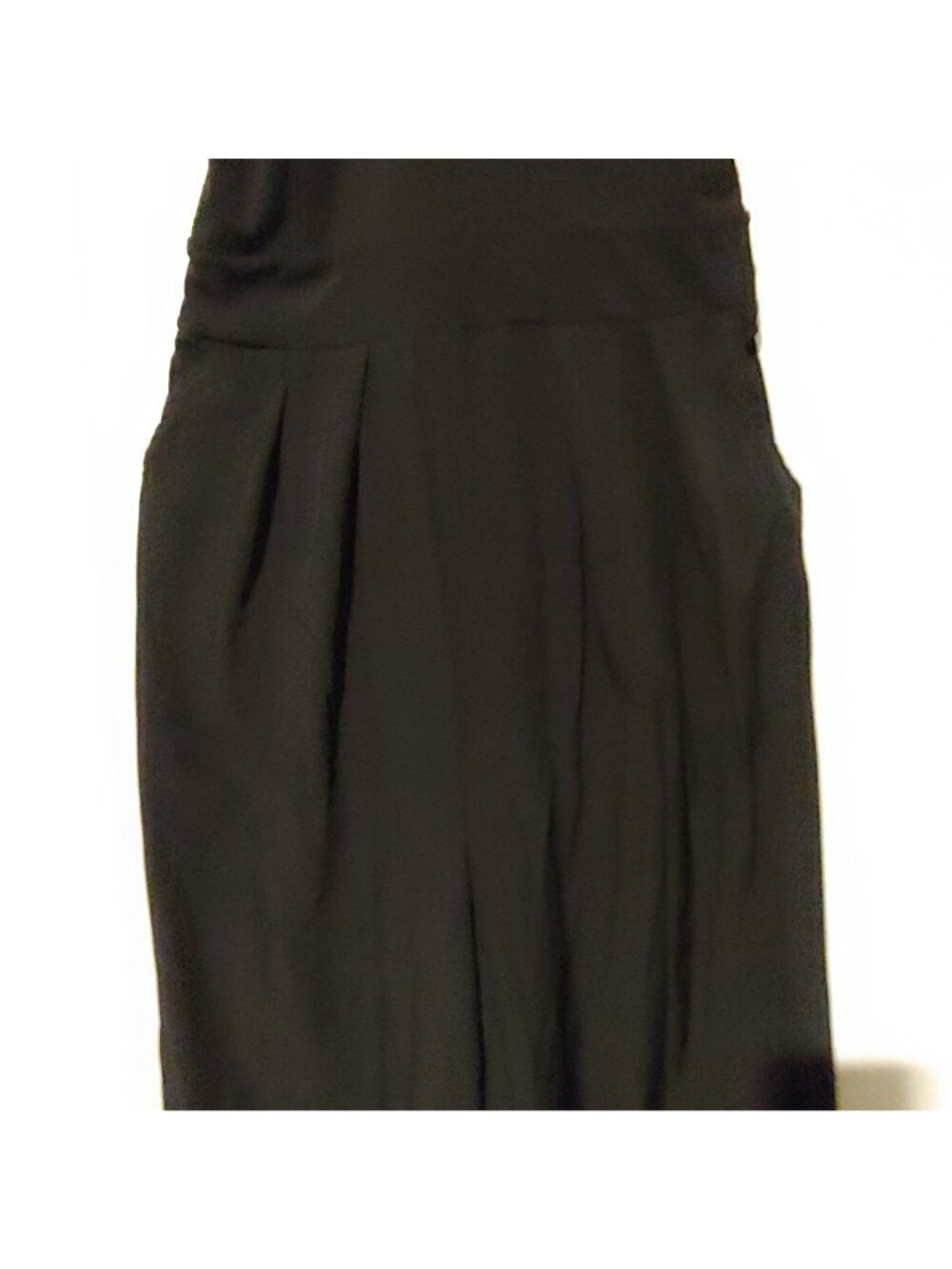 Halara Black Wide Leg Jumpsuit Pleated Palazzo Stretch Travel Casual Shapewear - Picture 6 of 10